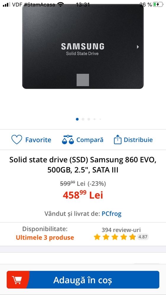 Samsung 860 evo 500GB