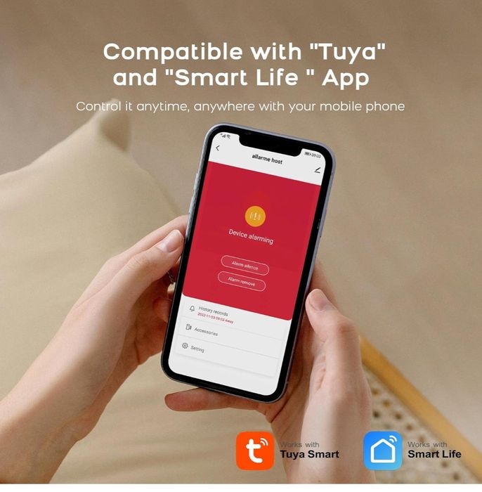 Sistem alarmă 16 piese Tuya wifi Pgst wireless senzor mișcare LCD