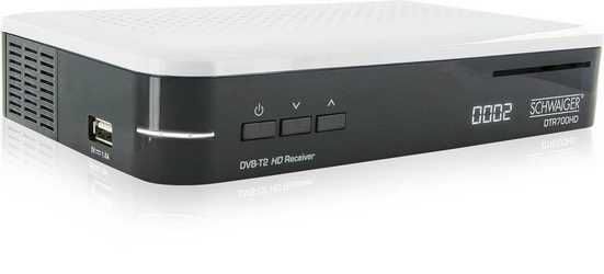 Receptor satelit HD Schwaiger DVB-T2 cu TV Freenet, IPTV