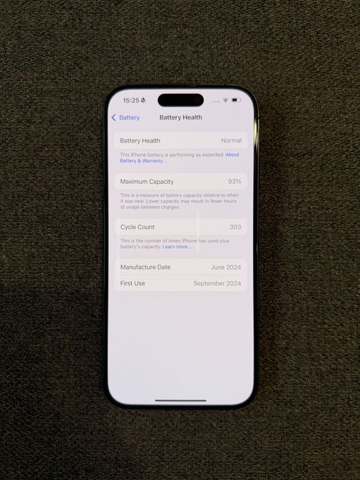 Iphone 15 pro 256 gb Black titanium