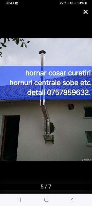 Hornar cosar curățim hornuri centrale sobe etc