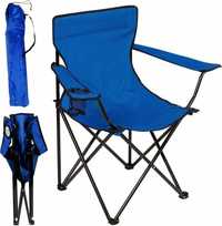 Scaun de camping pliabil cu suport de bautura, otel aliat/textil