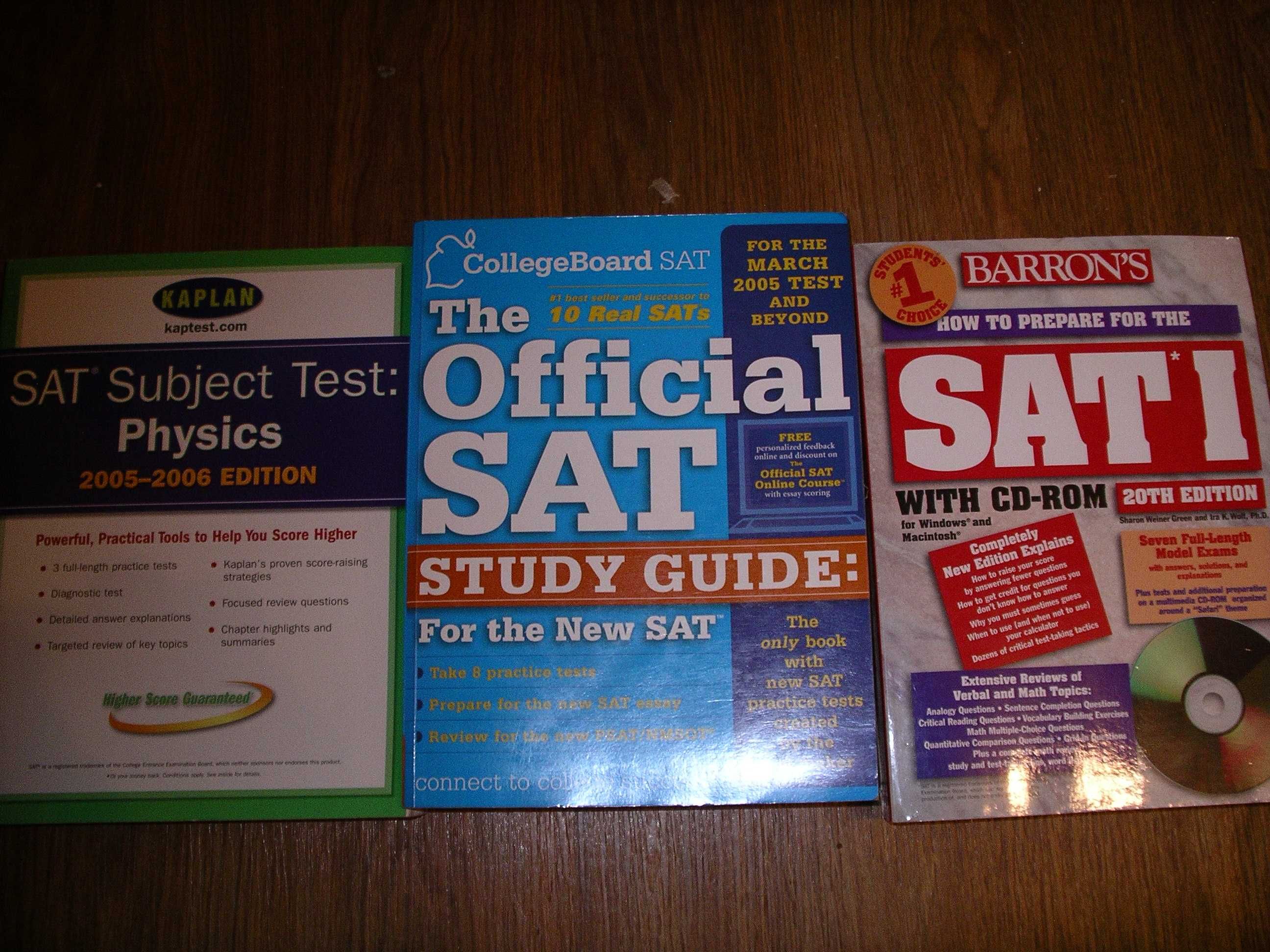 Книги для подготовки к экзаменам SAT