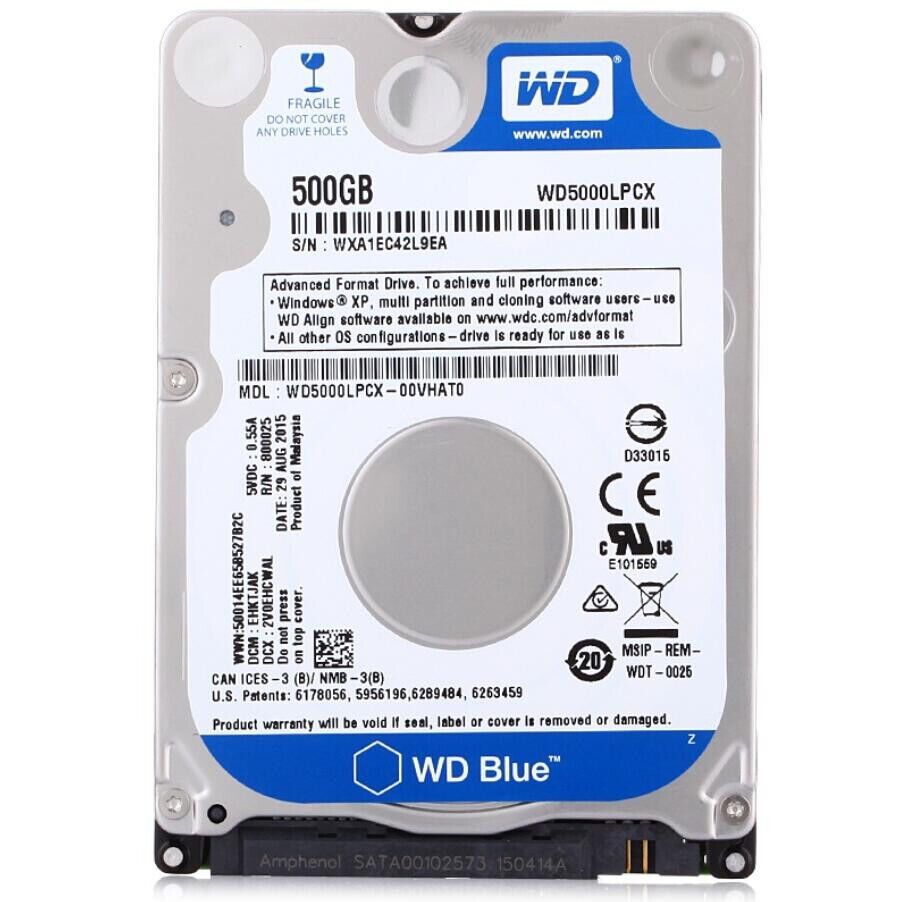 Hard disk laptop WD Blue 500GB SATA-III 5400 RPM, NOU