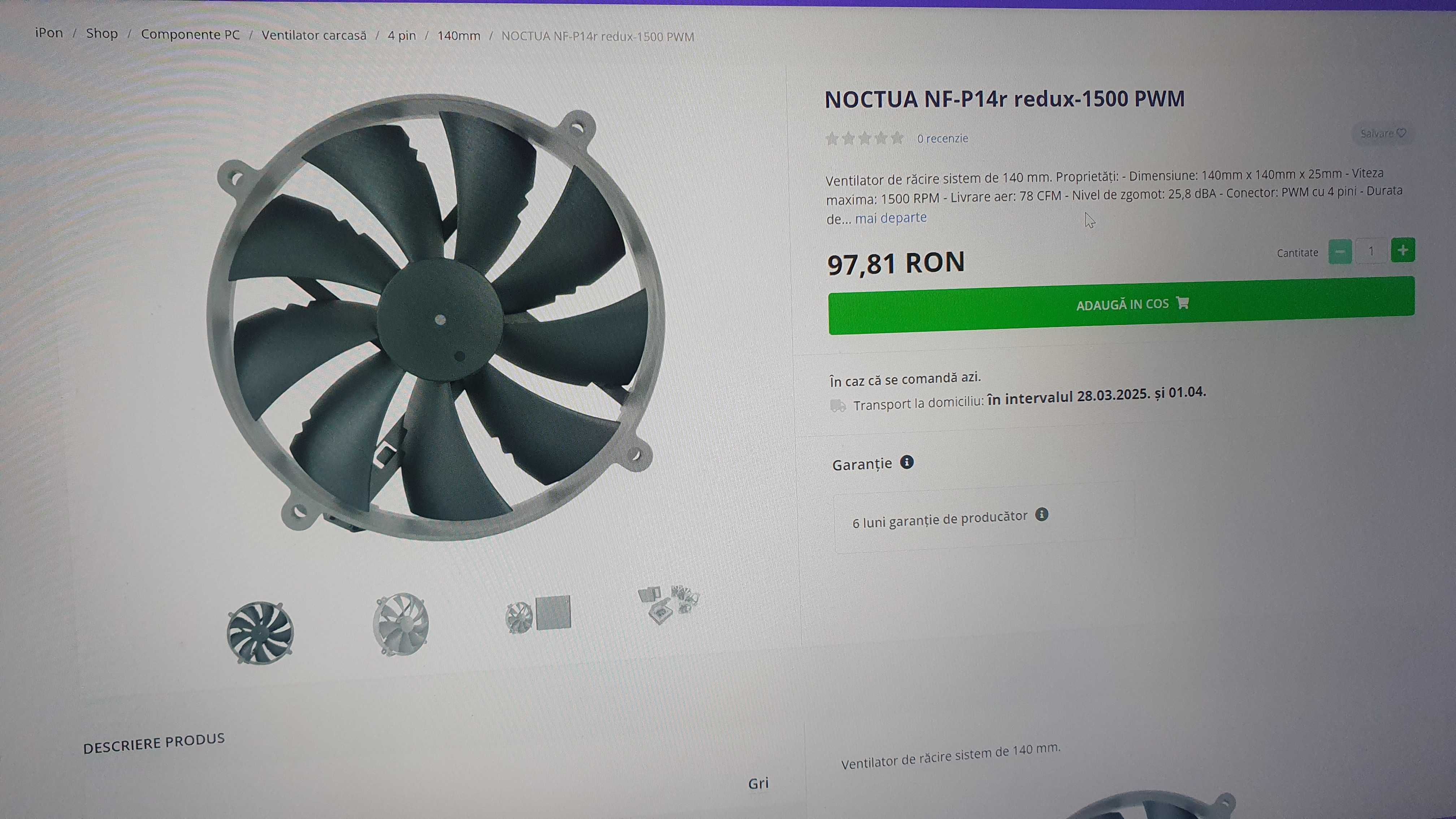Ventilatoare Noctua si Aqirys