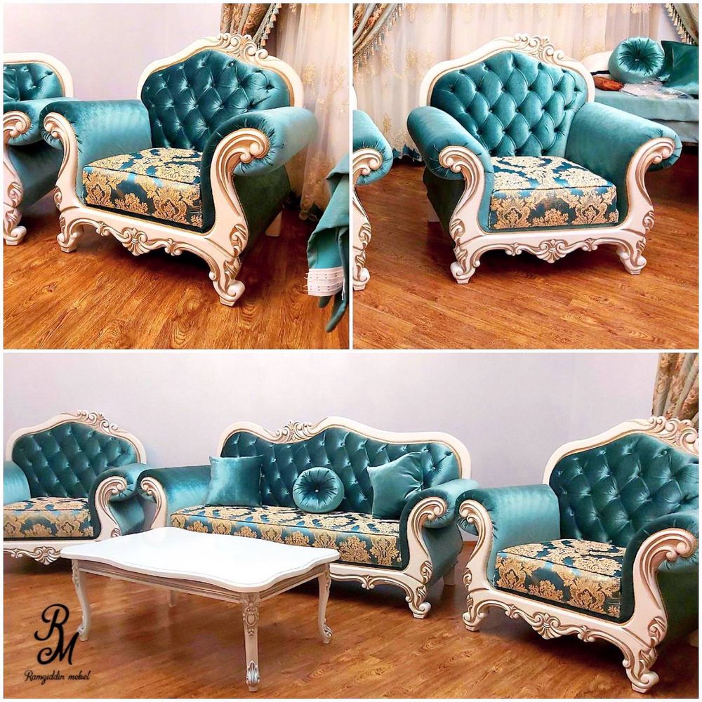 Комплект мягкой мебели принц диван и два кресла