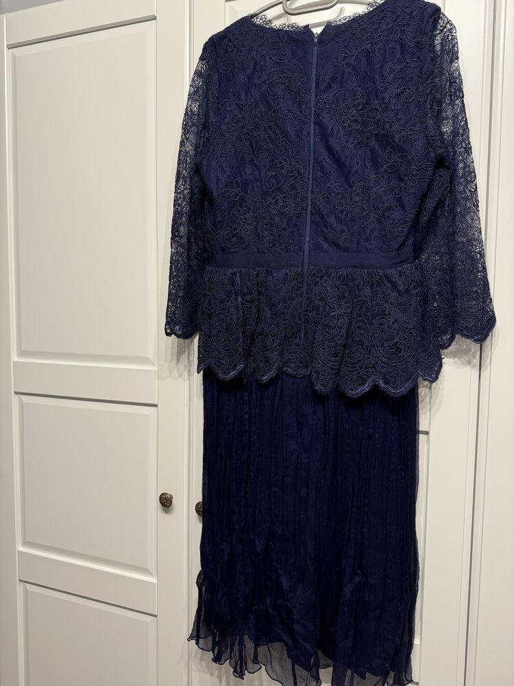 Rochie de matase cu dantela / marimea 40 / NISSA