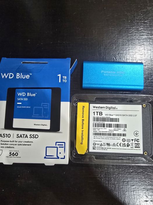 Ssd чисто нов 1 TB и portable ssd 14 TB.