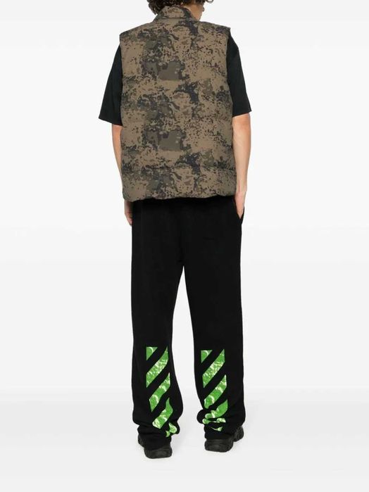 [ORIGINALI] Off White Diag-stripe cotton track pants SIZE S