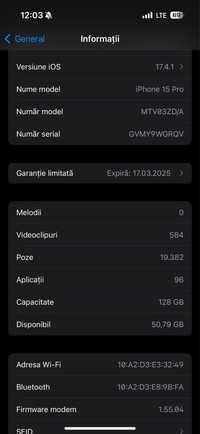 Iphone 15 pro folosit 2 luni, stare perfecta, batetie 100%