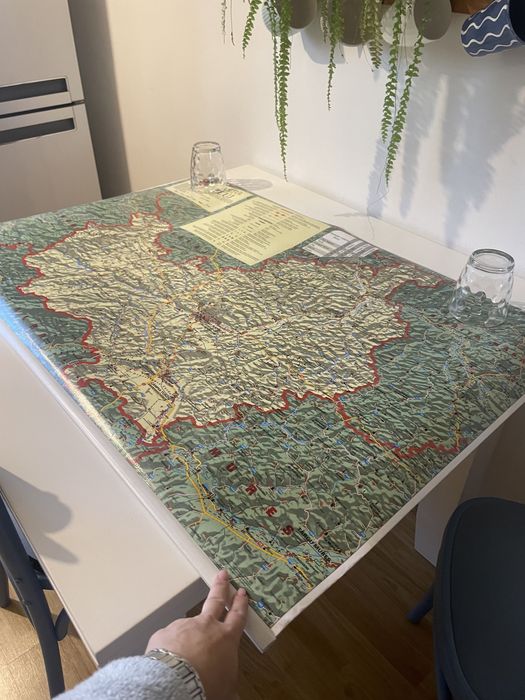 Harta judetului Cluj 100x70 cm