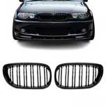 Grile Nari Duble Capota BMW E46 Cabrio Coupe Facelift 2003-2006, Negru