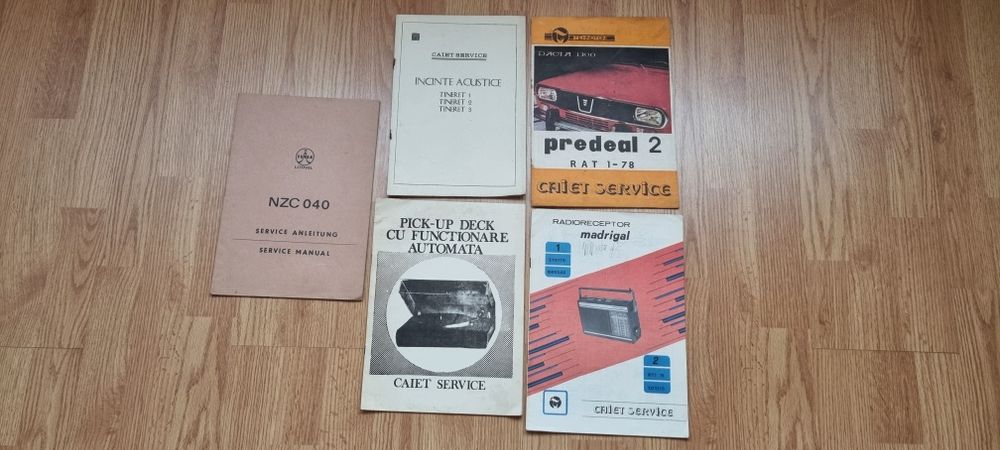 Caiete service,broșuri aparate radio Electronica,Tehnoton