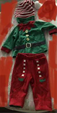 Costum bebe Spiridus / Elf Mos Crăciun Chicco marimea 56 3 luni