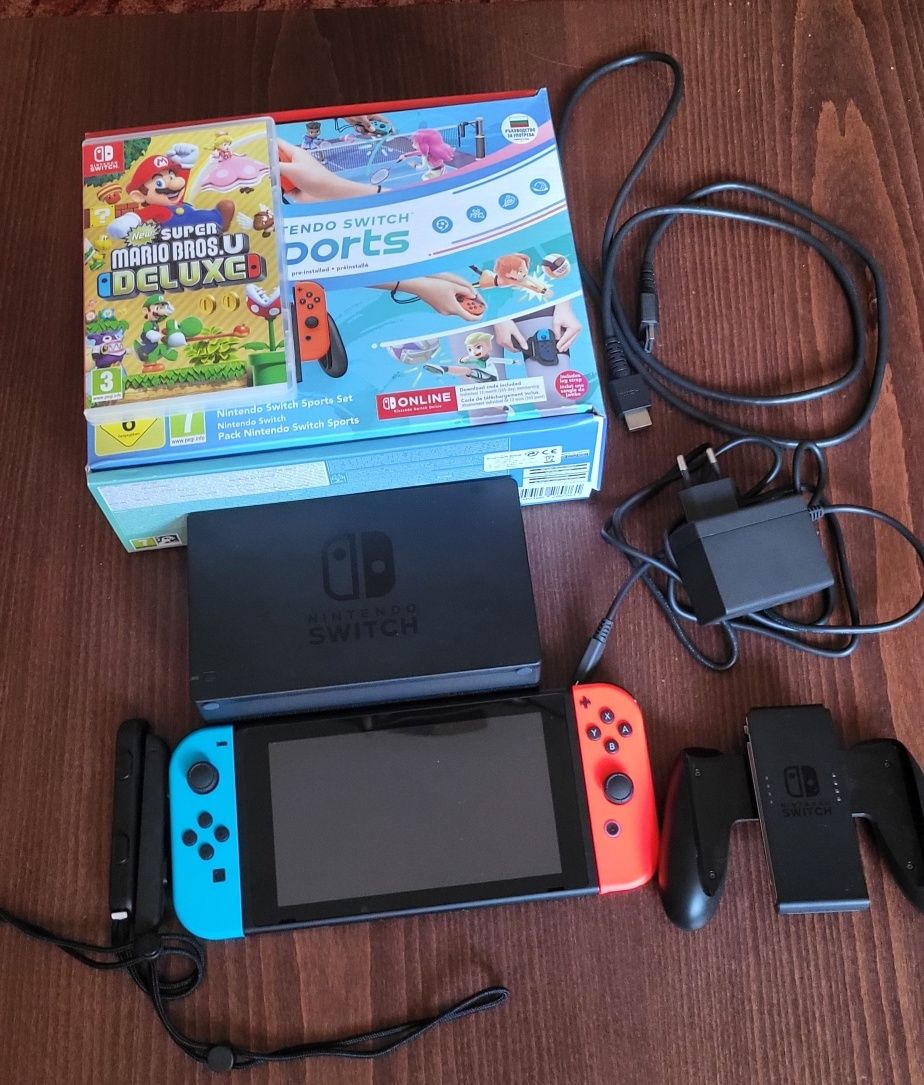 Nintendo Switch Sport + Super Mario Bros. DELUXE