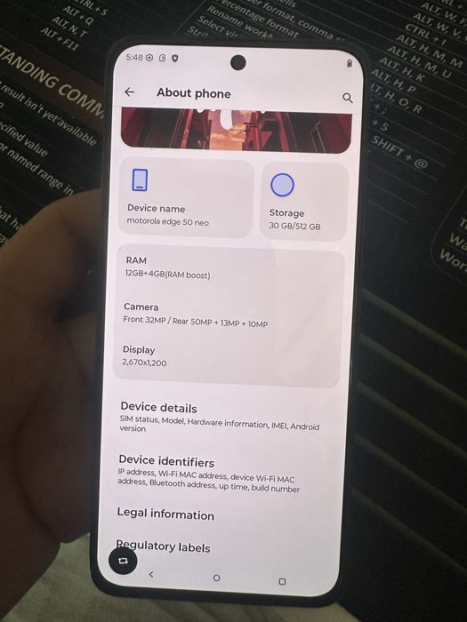 Motorola Edge 50 Neo 5G – 512 GB, 12 GB RAM, Dual SIM