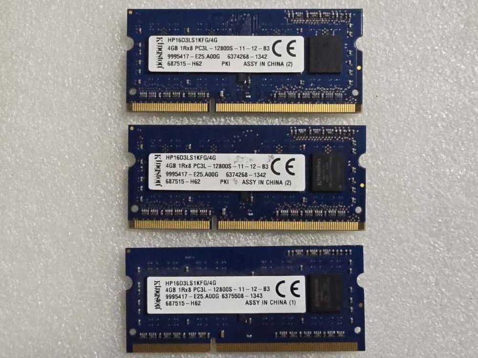 Memorie RAM laptop Kingston 4GB DDR3 1600MHz 1.35V Low Voltage