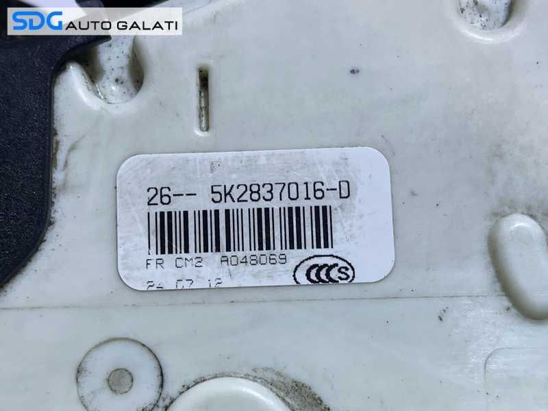 Broasca Incuietoare Usa Portiera Dreapta Fata VW Caddy 2016 - 2020 Cod 5K2837016D