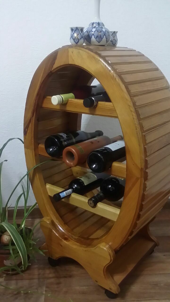 Бар передвижной из чистого дерева