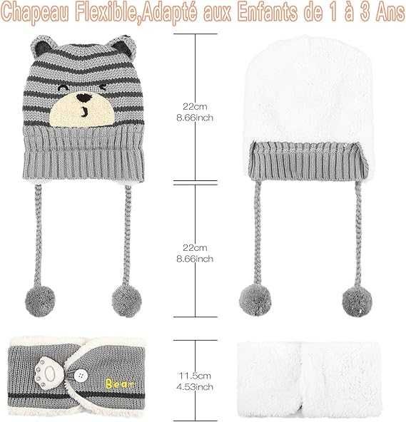 Set caciula si fular pentru copii