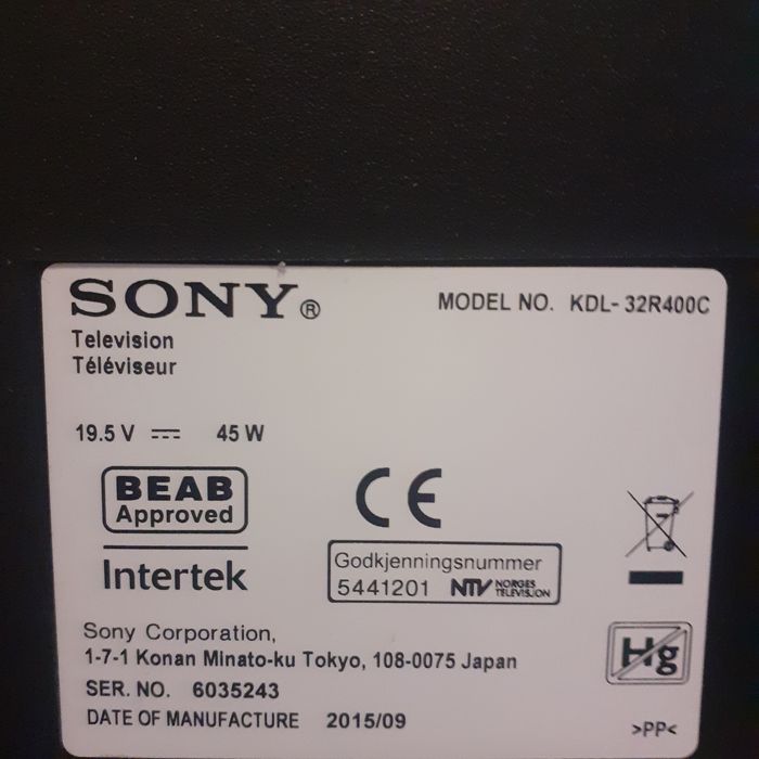 Televizor led SONY BRAVIA 81 cm
