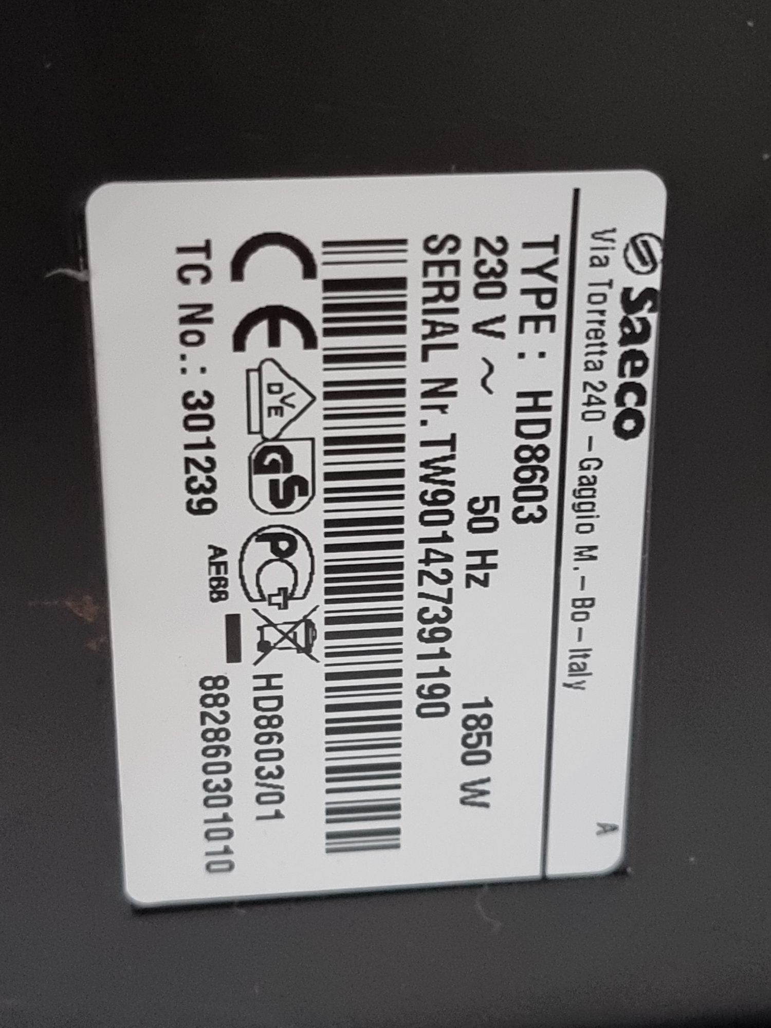 Saeco Tchibo Cafissimo Latte HD8603