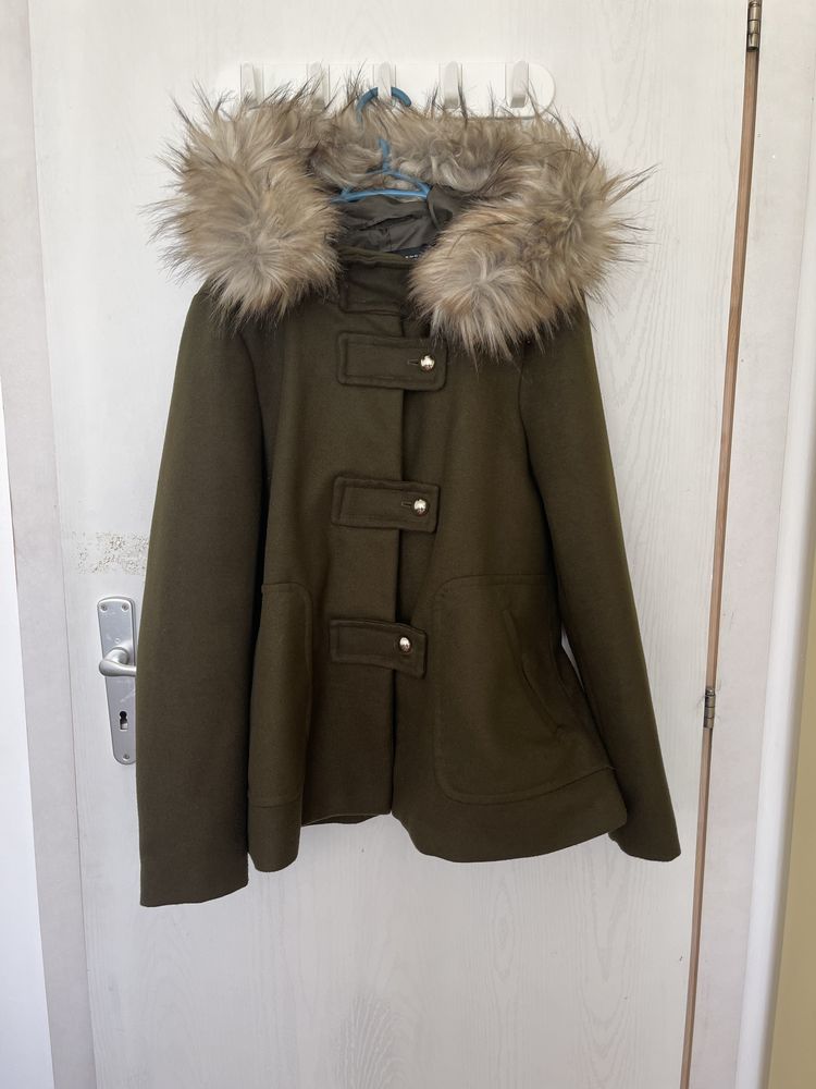 Дамско палто ZARA зелено XS