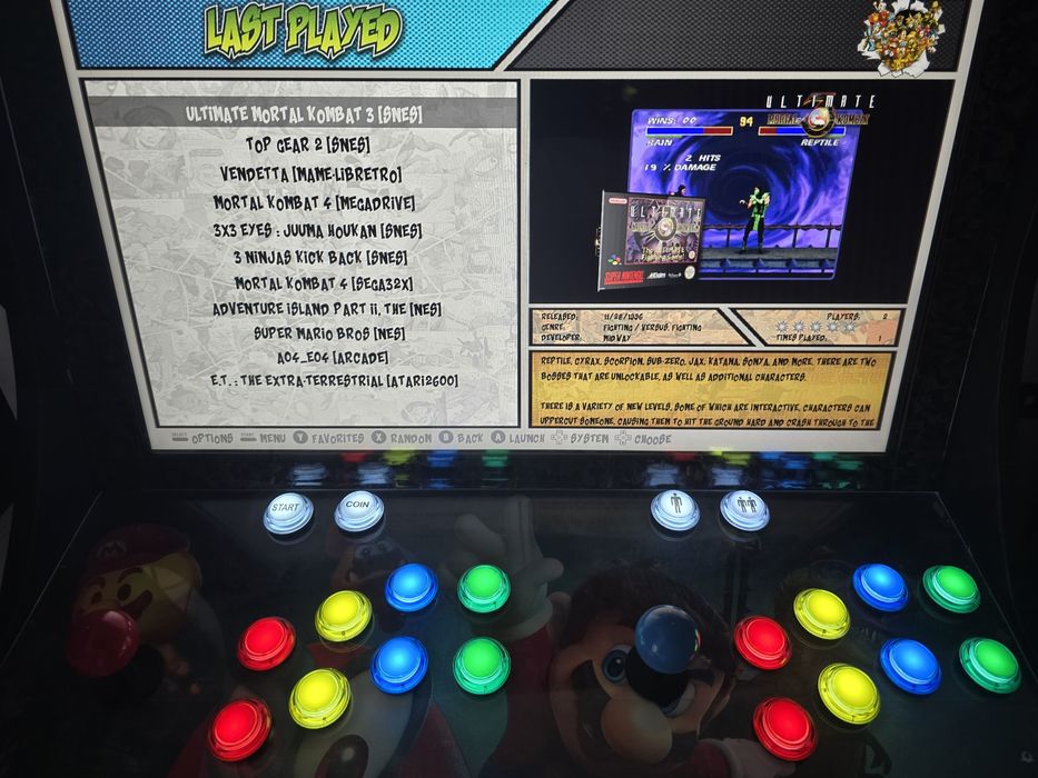 Arcade topbar handmade