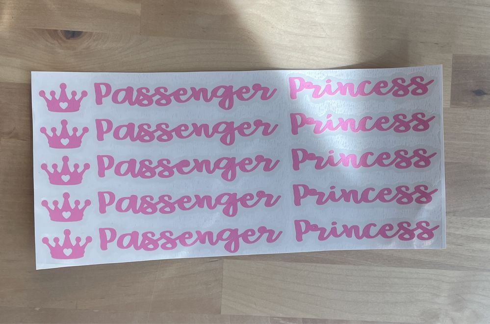 Стикер за кола Passenger Princess