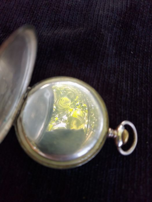 9 Ceas buzunar Germania argint 800 masiv,51 mm,stare foarte buna