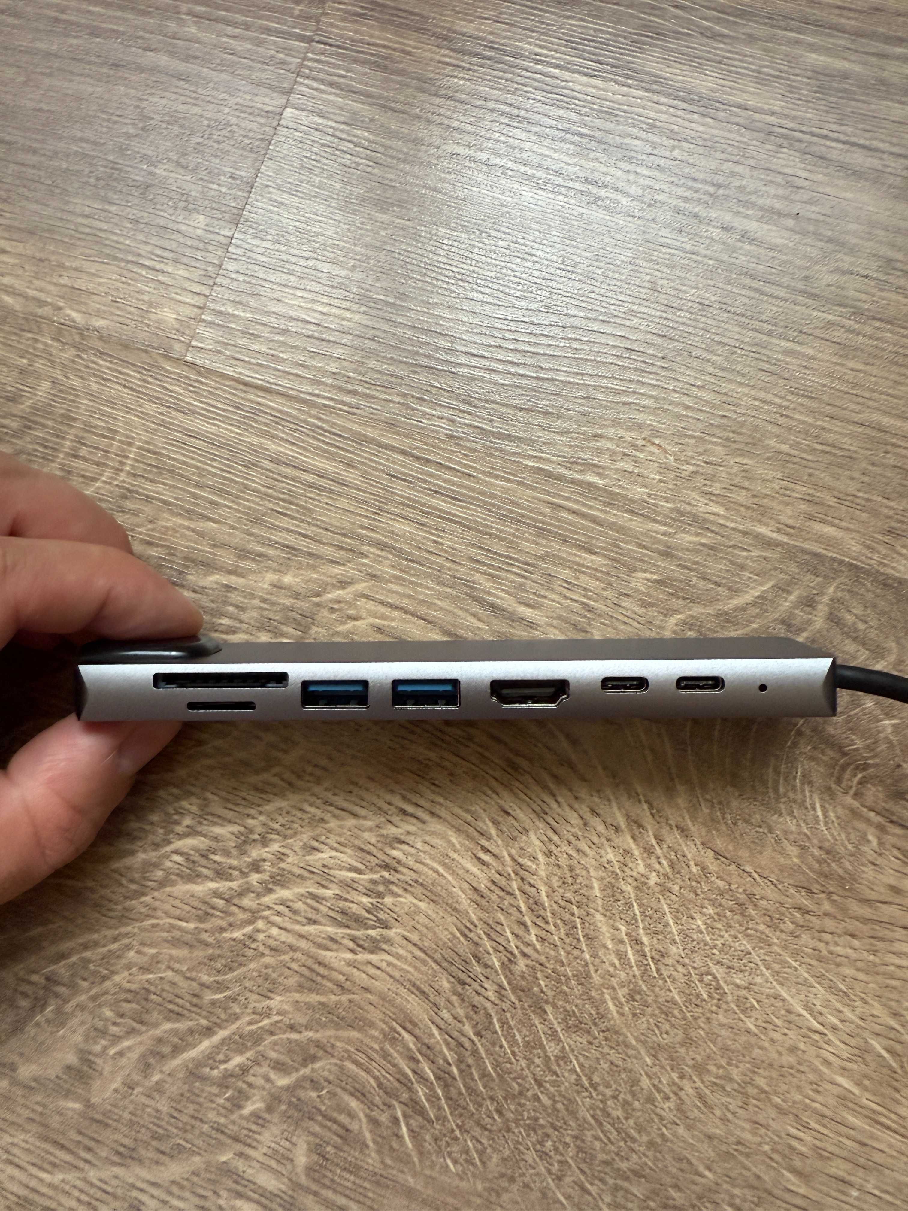 8-в-1 USB-C HUB / Докинг станция с HDMI, RJ45, SD/TF, USB 3.0 и PD