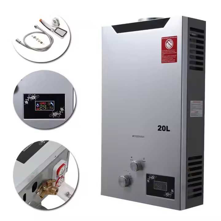 Най Мощния Проточен Газов бойлер 20л/м-40Kw  на Пропан Бутан