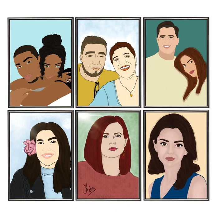 Tablouri Portrete Caricaturi la Comanda, Cadou Barbati Femei Cuplu