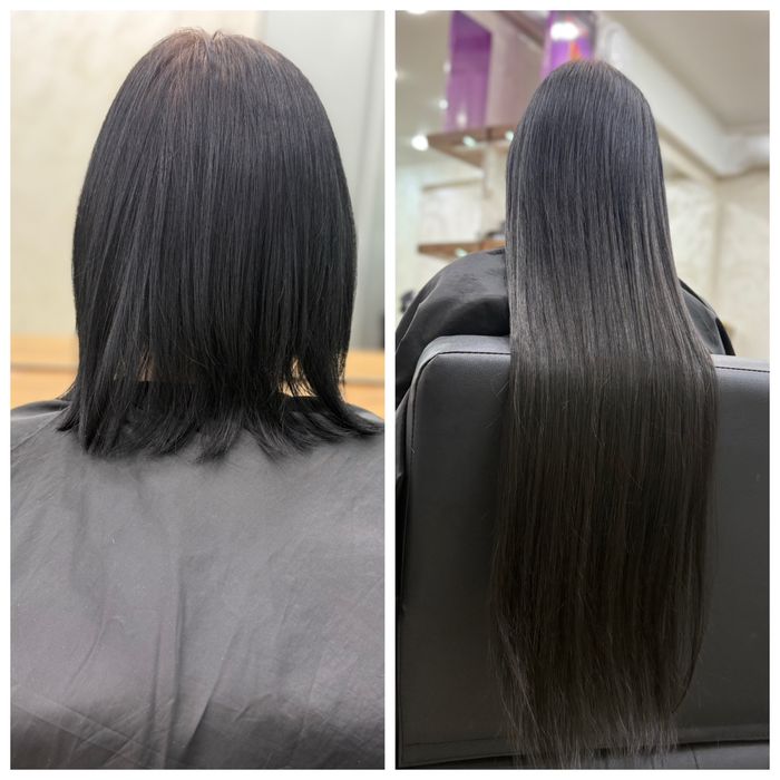 Испанская  техника Холодного наращивания волос.укладки.Эффект окрашив.