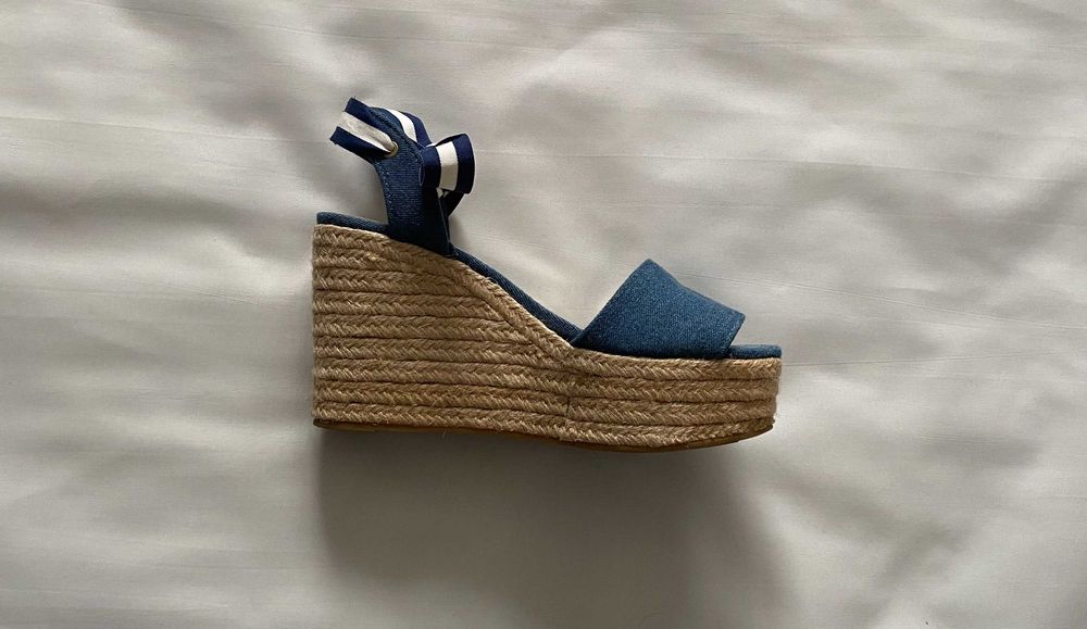 Sandale dama, Bershka, 38, denim