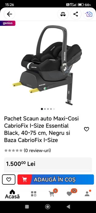 Scoica maxi cosi cabriofix scaun bebe mașină nu cybex britax isofix