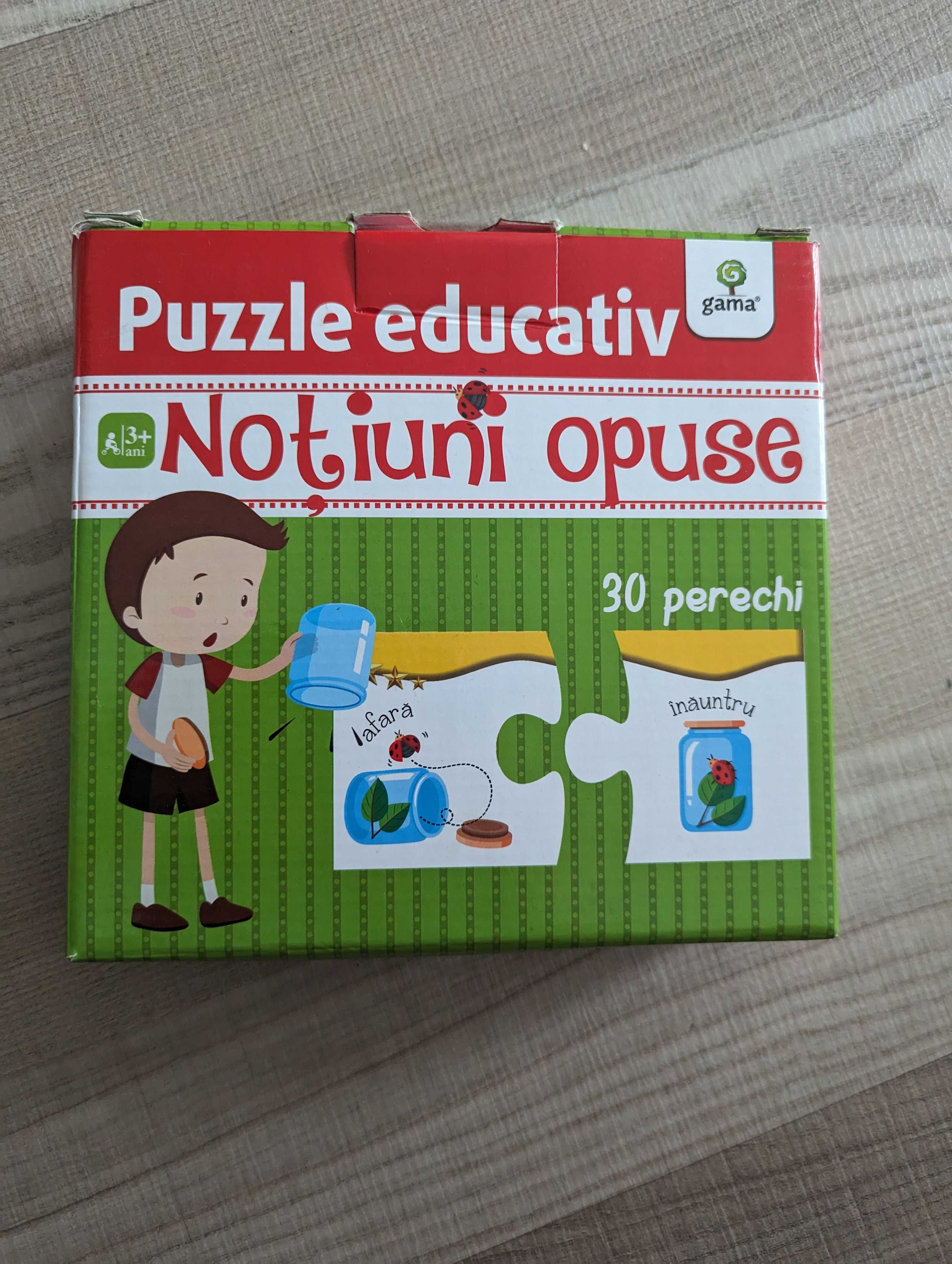 Puzzle educativ notiuni opuse 3+