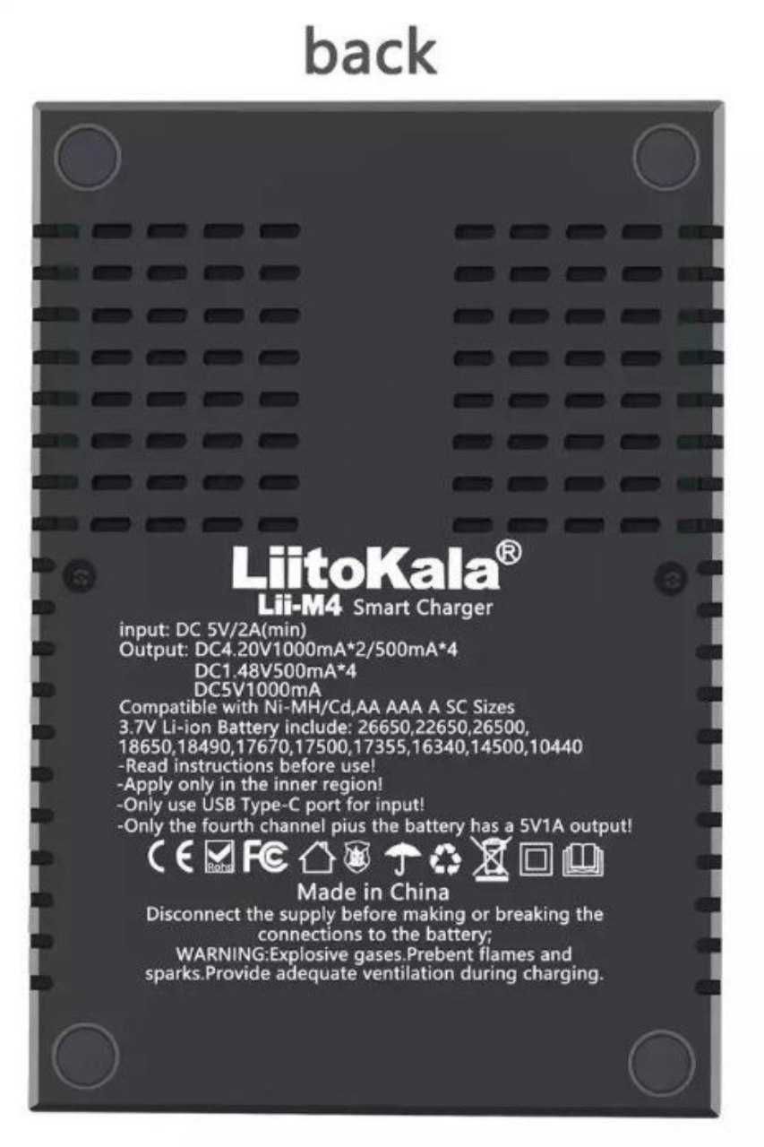 "LiitоКala" Lii-M4 зарядное устройство для аккумуляторов