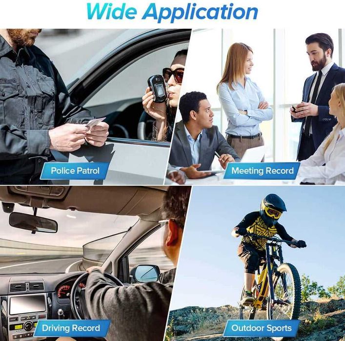 Body Camera IR BOBLOV T5 1296P 12ore înregistrare Sigilat!