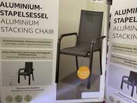 Алуминиев стол с мрежа / Стол за тераса / Стол за градина
