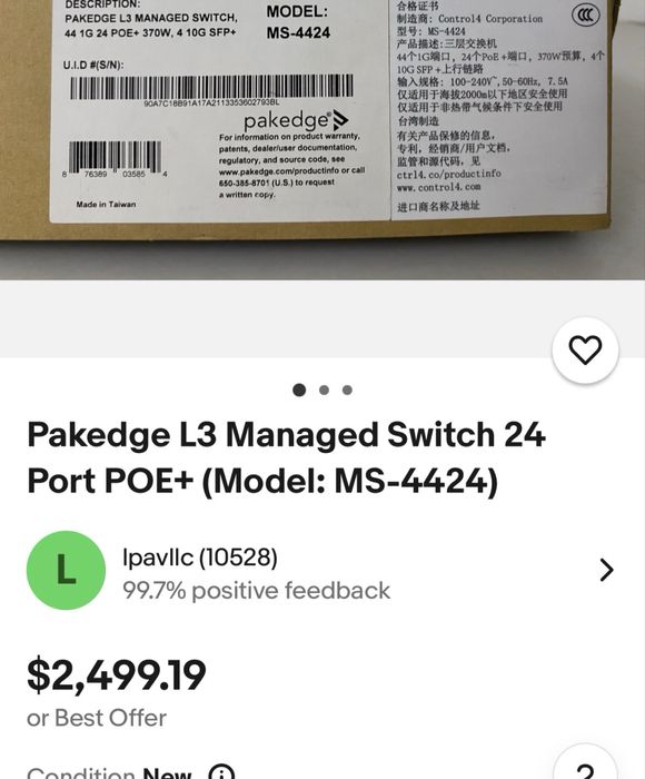 Switch MS-4424 Pakedge