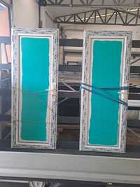 Vand 2 ușii albe aluminiu 800×2080