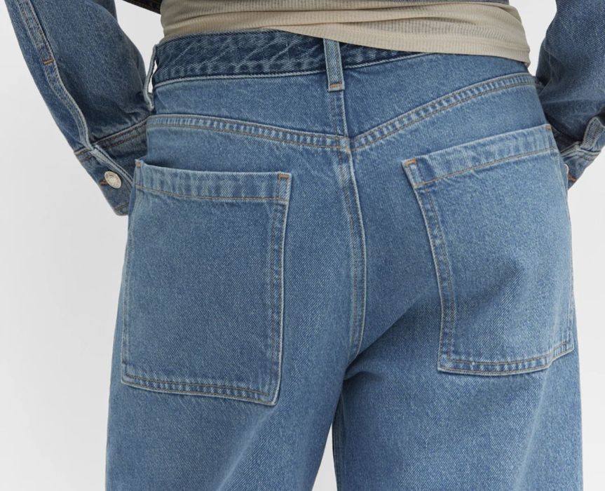 Blugi Mango Wide leg bicolor