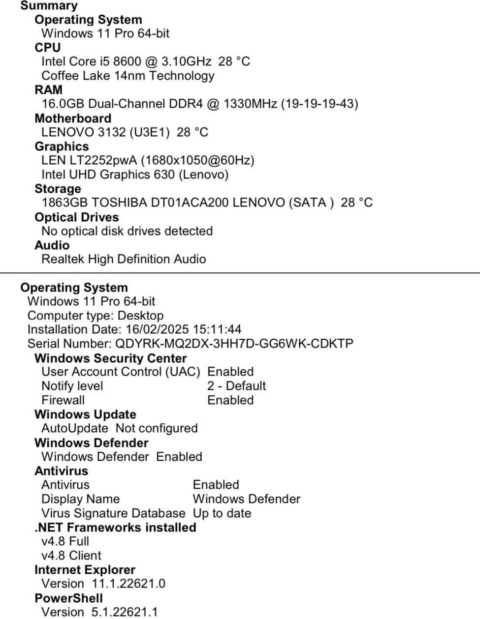 6 Buc Lenovo ThinkCentre M920T, W11, Ram 16GB, Sata 2TB, Calculator PC