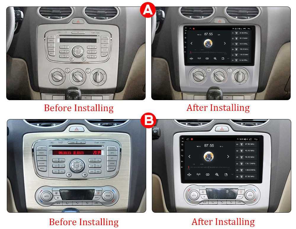 Navigatie Ford Focus 2 2004-2011, AC, 9INCH 4GB RAM/64GB ROM Android14
