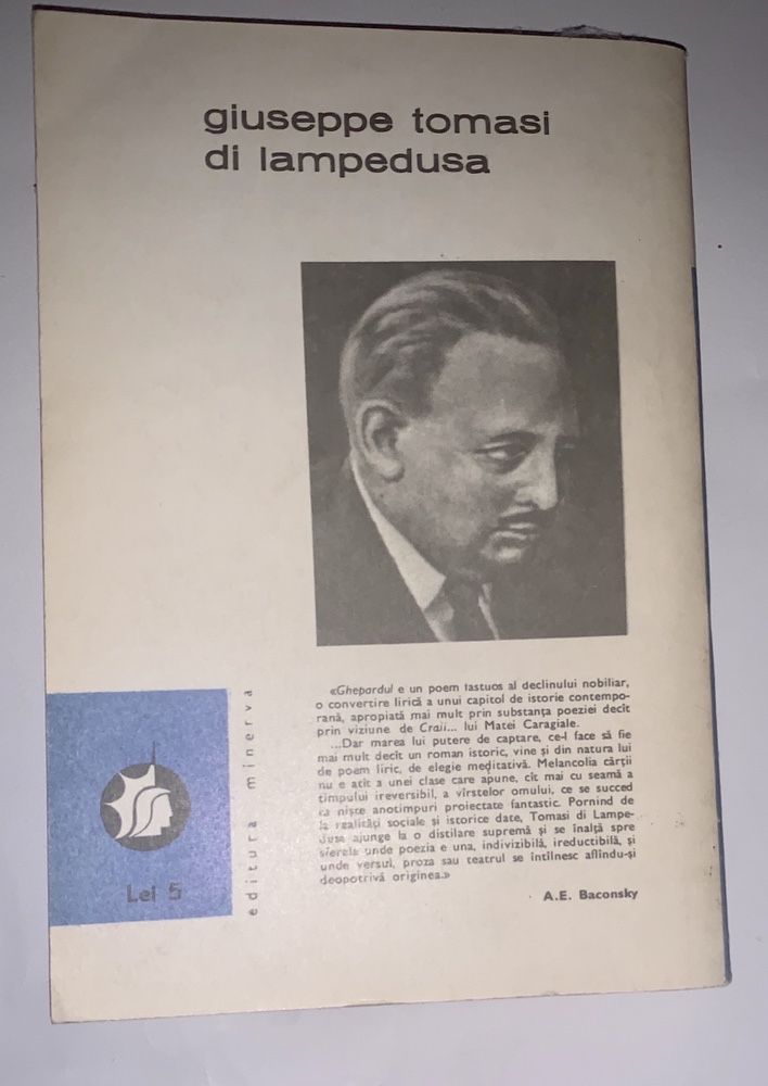 Ghepardul, de Giuseppe Tomasi di Lampedusa, 1965