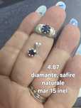 Set aur alb 14 kt safir si diamante