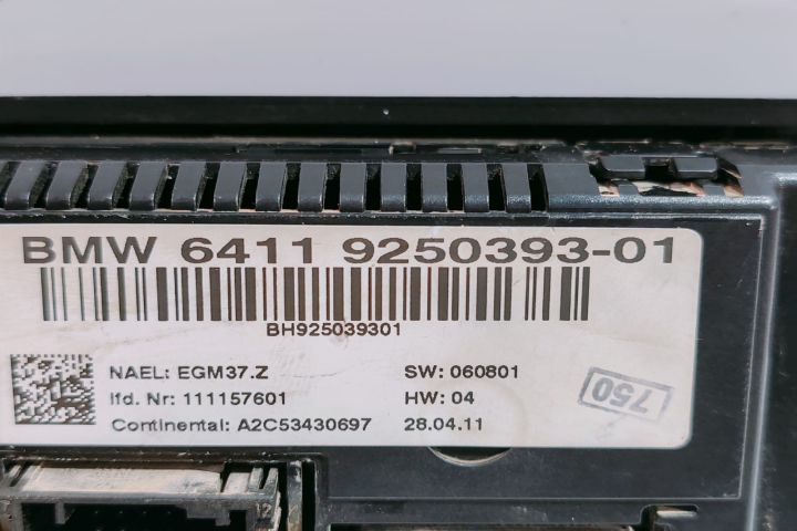 Panou climatronic 6411925039301 BMW Seria 3 E91 (facelift) seria