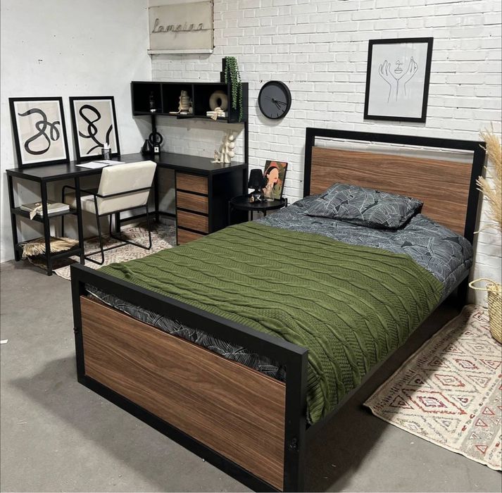 Loft dizayndagi spalniy krovat спальный кроват одноместный двухместный