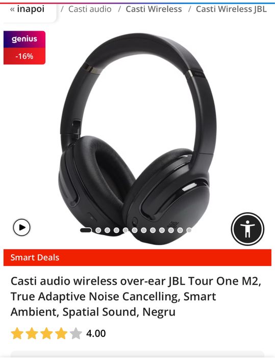 Casti JBL Tour One M2, sigilate, Transport inclus